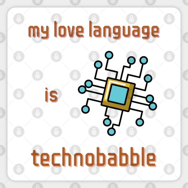 Technobabble Science Fiction Design Sticker by pawsitronic